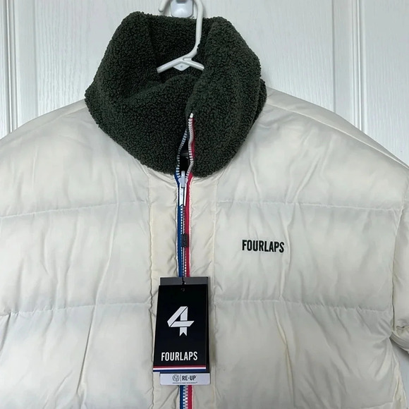 NWT Fourlaps 4 Reversible Polar Quilted Sherpa Down Filled Winter Jacket Size M - Picture 6 of 15